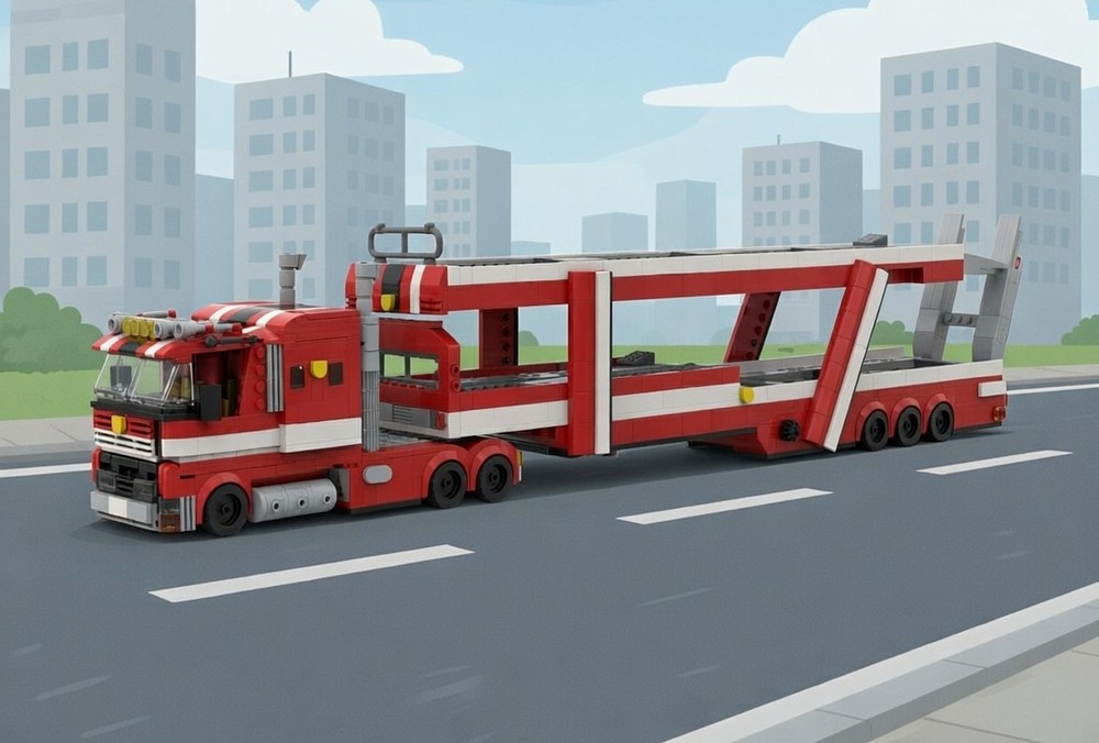 Lego Car hauler for 8 studs wide cars