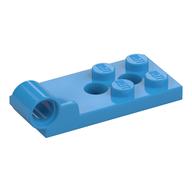 Lego Hinge Plate 2 x 4 with Pin Hole with 2 Holes - Bottom / Dark Azure