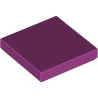 Lego Tile 2 x 2 with Groove / Magenta