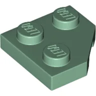 Wedge Plate 2 x 2 Cut Corner / Sand Green