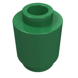 Brick Round 1 x 1 Open Stud / Green