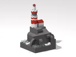 Lighthouse in a island