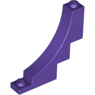 Brick Curved 1 x 5 x 4 Inverted / Dark Purple