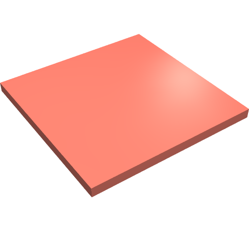 Lego Tile 6 x 6 with Central Bottom Tube / Salmon