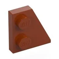 Wedge Plate 2 x 2 Right / Dark Orange