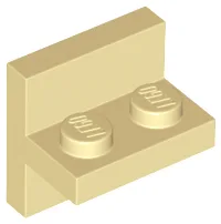 Bracket 2 x 2 with 1 x 2 Vertical Studs / Tan