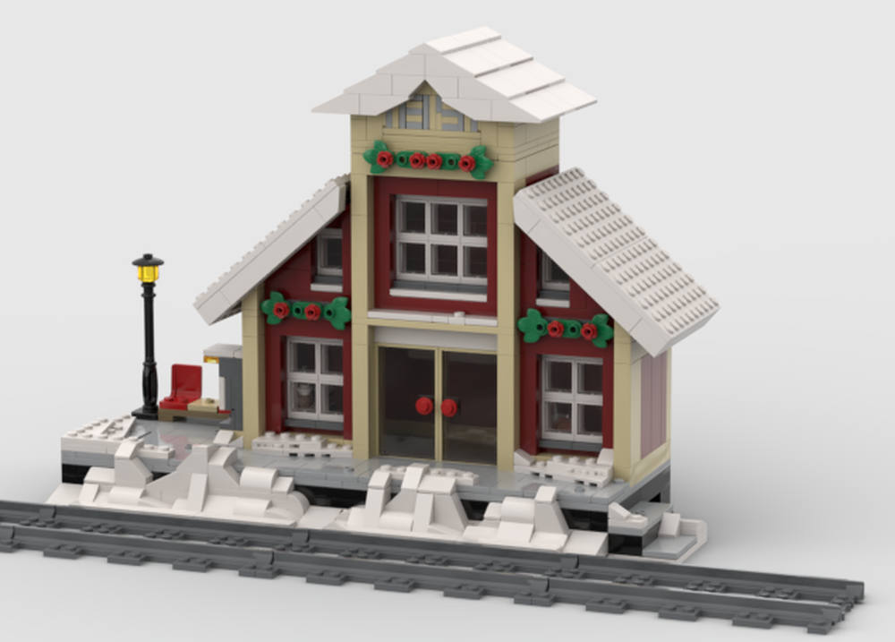 Lego Winter village train station