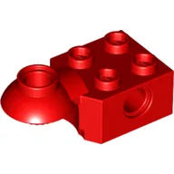 Technic Brick Special 2 x 2 with Pin Hole, Rotation Joint Ball Half [Horizontal Top] / Red