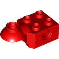 Lego Technic Brick Special 2 x 2 with Pin Hole, Rotation Joint Ball Half [Horizontal Top] / Red