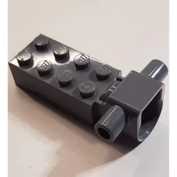 Brick Special 2 x 4 with Spinner Holder / Dark Bluish Gray
