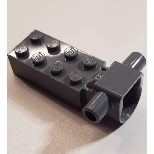 Lego Brick Special 2 x 4 with Spinner Holder / Dark Bluish Gray