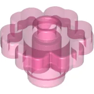 Plant, Flower 2 x 2 - Round [Open Stud] / Trans-Dark Pink