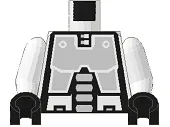Torso Space Robot Pattern (Exploriens) / White Arms / Black Hands