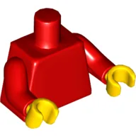 Torso, Red Arms, Yellow Hands [Plain] / Red