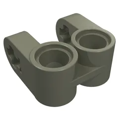 Technic Axle and Pin Connector Perpendicular Double Split / Dark Gray