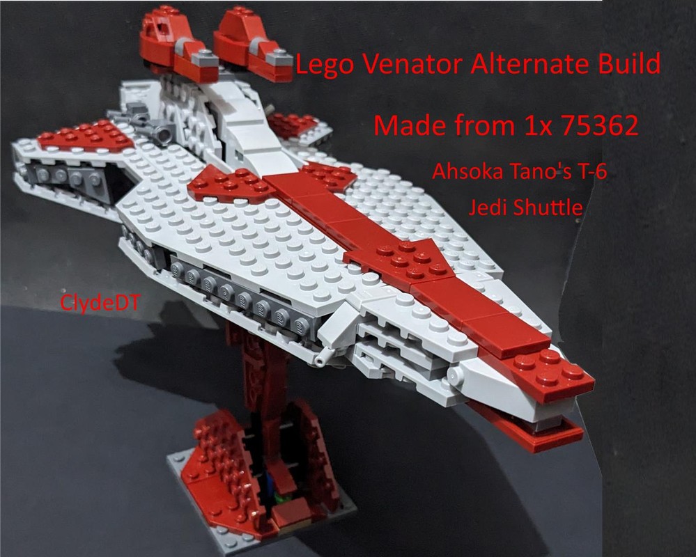 Lego Venator cruiser midi Alternate Build from Ahsoka Tano's T-6 Jedi Shuttle 75362