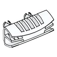 Lego Grille 1 x 4 [Two Pins] / White