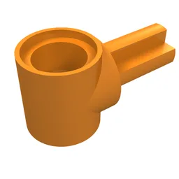 Technic Pin Connector Hub with 1 Axle / Orange