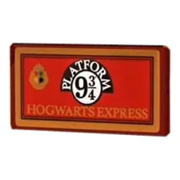 Tile 2 x 4 with Dark Red Sign, 'HOGWARTS EXPRESS', 'PLATFORM 9 3/4' Print / Dark Red