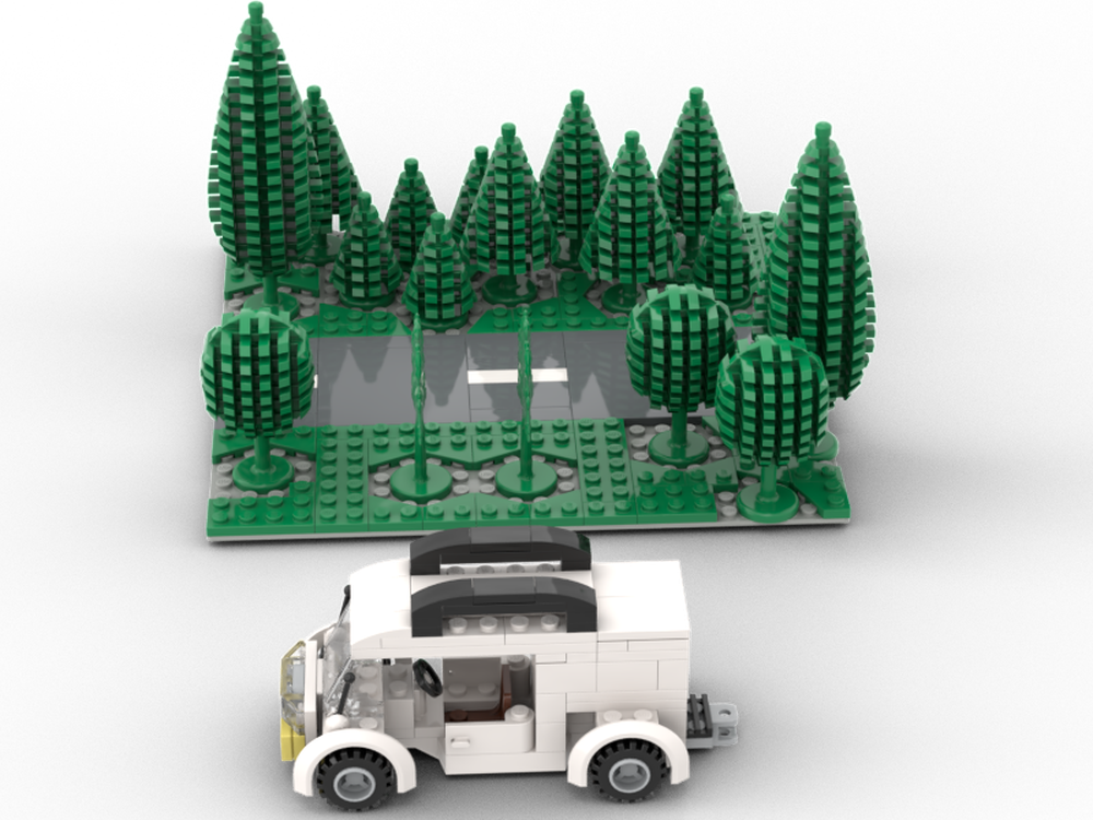 Lego Forest with a road