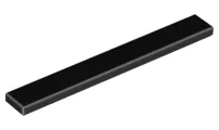 Tile 1 x 8 with Groove / Black