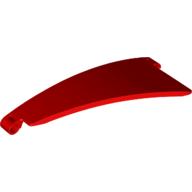 Lego Technic Panel Curved 5 x 13 x 2 Tapered, Left #50 / Red
