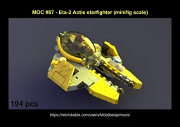 Eta-2 Actis starfighter / Anakin Skywalker's Jedi interceptor (minifig scale)