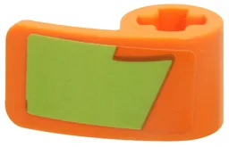 Technic, Panel Curved 2 x 1 x 1 with Lime Geometric Pattern Model Right Side (Sticker) - Set 42204