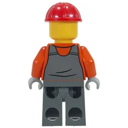 Construction Worker, Dark Bluish Gray Overalls