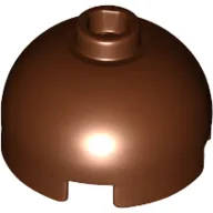 Brick Round 2 x 2 Dome Top, Hollow Stud / Reddish Brown