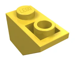 Brick Sloped Inverted 45° 2 x 1 / Yellow