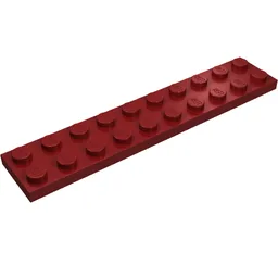 Plate 2 x 10 / Dark Red
