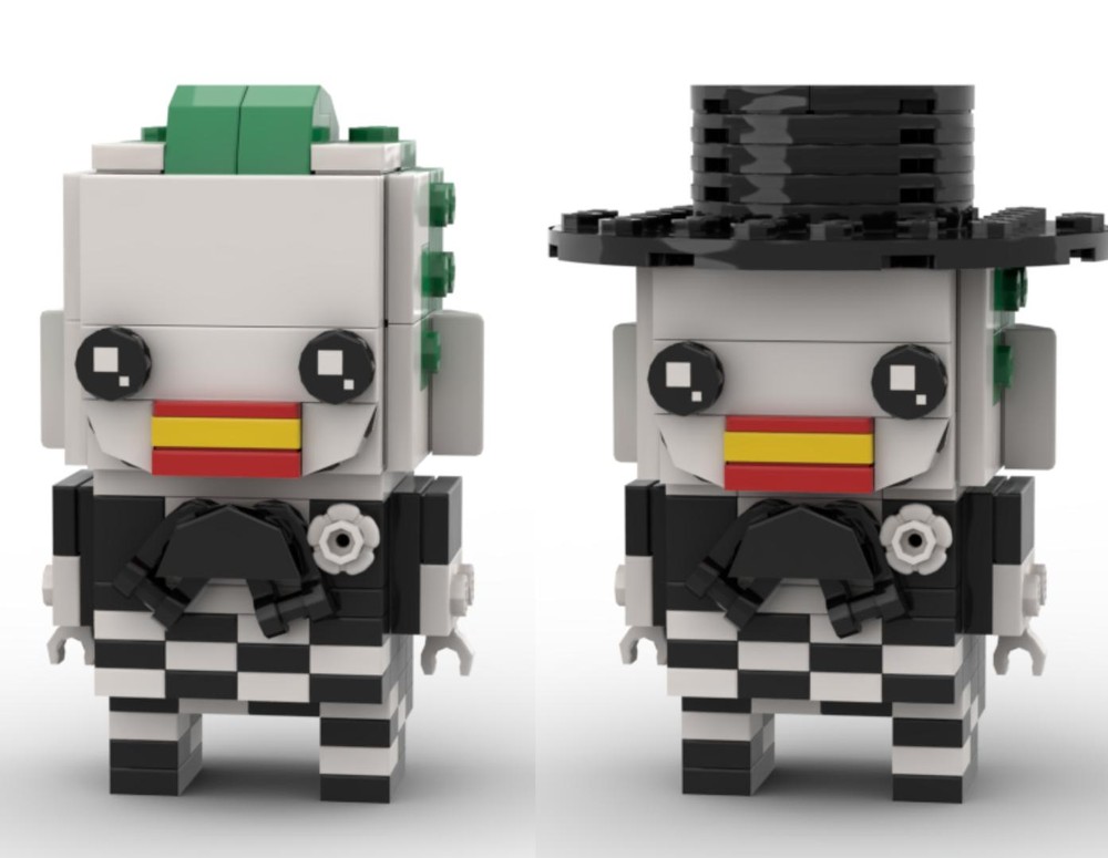 Lego The Joker 1989 Black & White Outift
