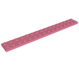 Plate 2 x 16 / Medium Dark Pink