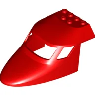 Aircraft Fuselage Curved Forward 6 x 10 Top / Red