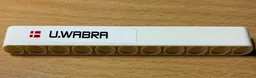 Technic, Liftarm Thick 1 x 11 with 'U.WABRA' and Denmark Flag Pattern (Sticker) - Set 42077