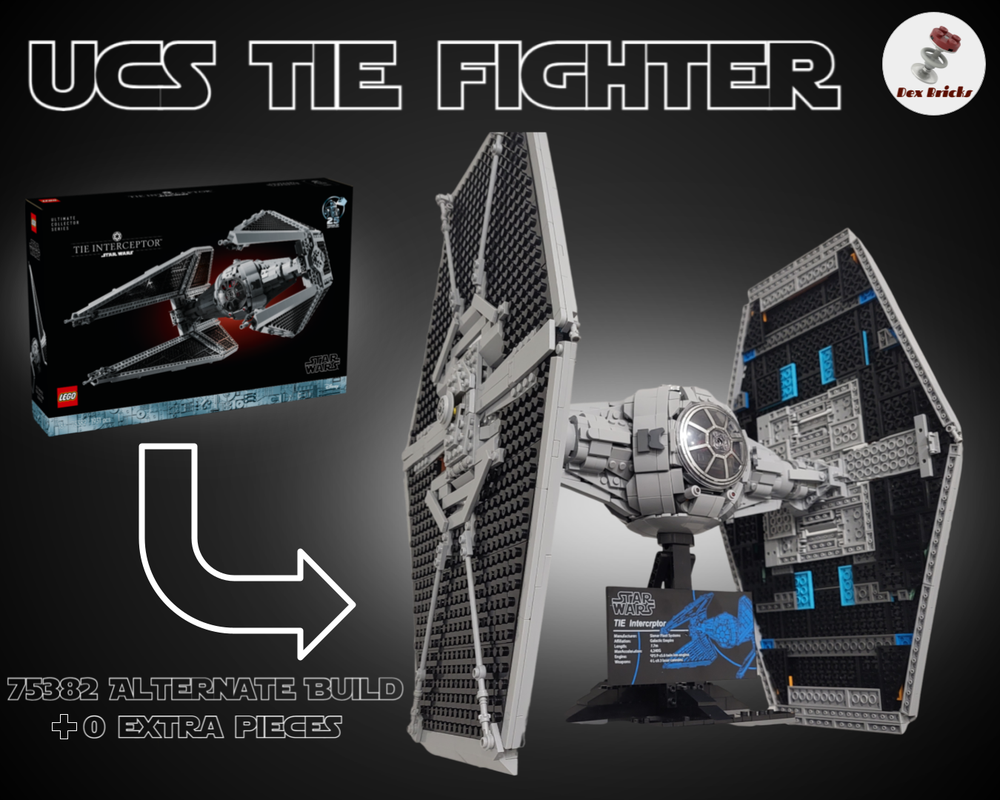 Lego Imperial Fighter - 75382 UCS TIE Interceptor Alternate Build