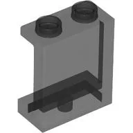 Panel 1 x 2 x 2 [Side Supports / Hollow Studs] / Trans-Black