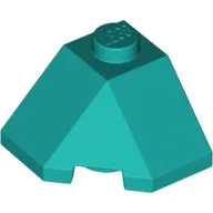 Brick Wedged, Sloped 45° 2 x 2 Corner / Dark Turquoise