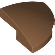 Lego Brick Round Corner, Curved 2 x 2 x 2/3 Quarter Circle With 1 x 1 Bottom Cutout / Medium Nougat