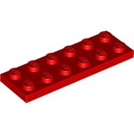 Lego Plate 2 x 6 / Red