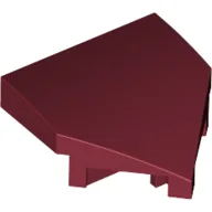 Brick Wedged, Curved 2 x 2 with Stud Notches / Dark Red