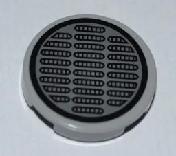 Tile, Round 2 x 2 with Oval Vents Pattern (Sticker) - Sets 8707 / 8708