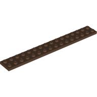Lego Plate 2 x 16 / Brown