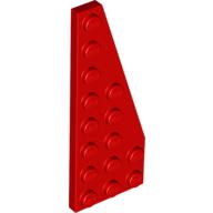 Lego Wedge Plate 8 x 3, 22° Right / Red