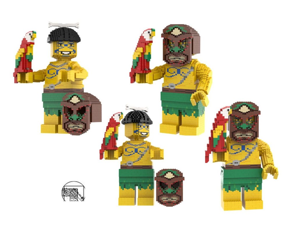Lego Maxi figure Islander with parrot