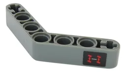 Technic, Liftarm, Modified Bent Thick 1 x 7 (4 - 4) with Crab Steering Symbol Pattern (Sticker) - Set 42054