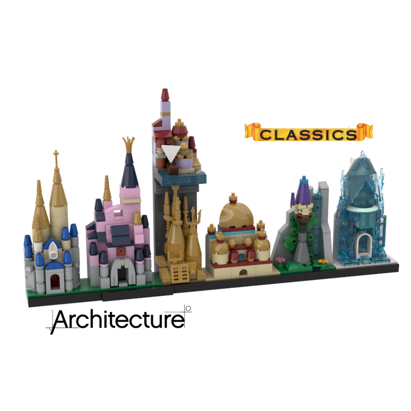 Lego Classic Dìsney Princess Castles - Skyline Architecture