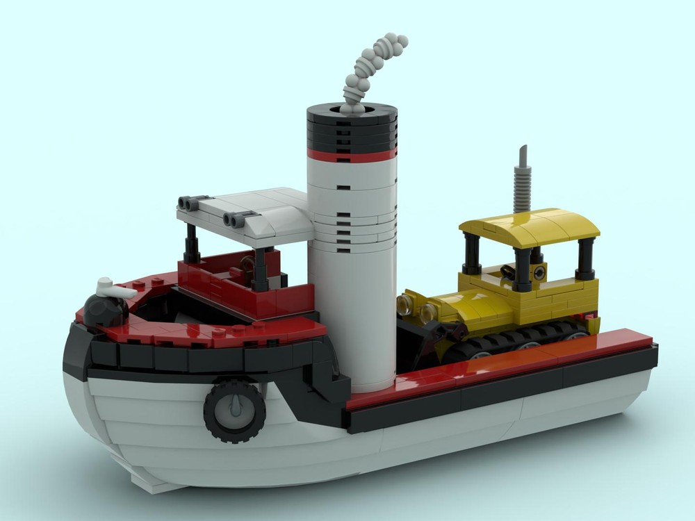 Lego Steam Boat with Digger