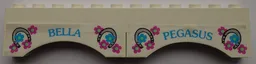 Stickered Assembly 12 x 1 x 2 with 'BELLA', 'PEGASUS', Horseshoes, and Flowers Pattern (Stickers) - Set 6418